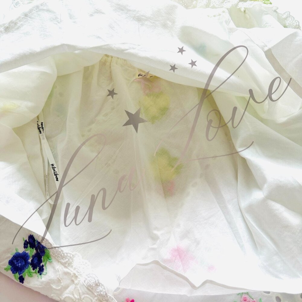 FOR LOVE & LEMONS Andrea Embroidered Mini Floral Dress NWT - Picture 7 of 11